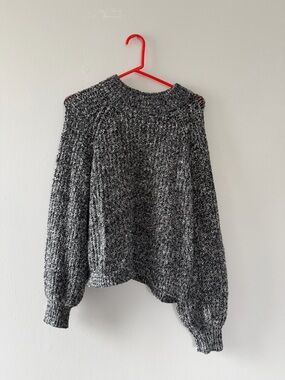 a.n.a Gray Marled Crewneck Sweater